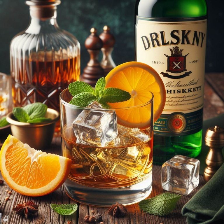 Garrafas de whisky em vidro verde